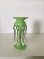 Antieke sierluster opaline glas, Ophalen of Verzenden