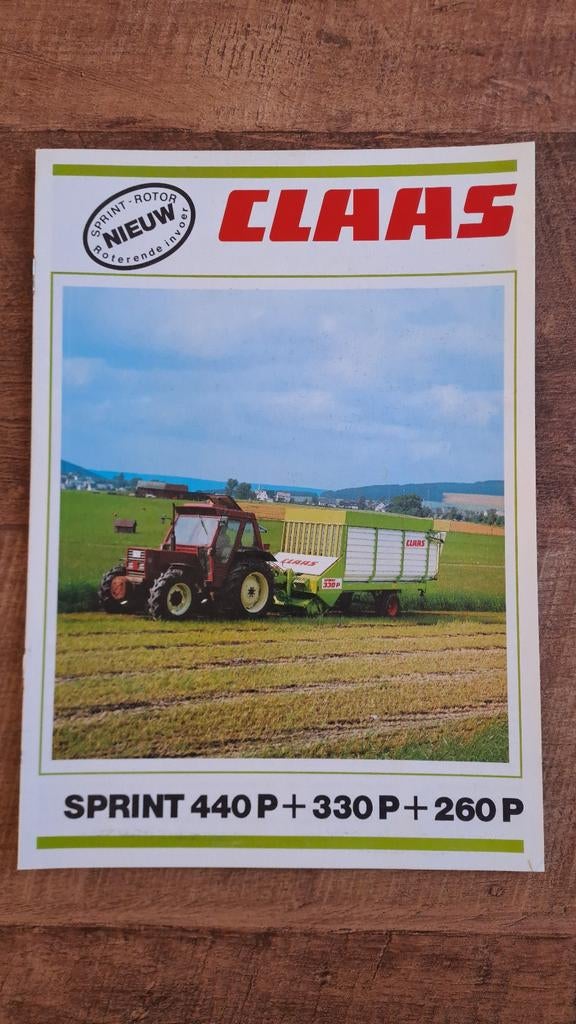 Folder CLAAS opraapwagens SPRINT 440P + 330P + 260P, Boeken, Ophalen of Verzenden, Zo goed als nieuw, Folder
