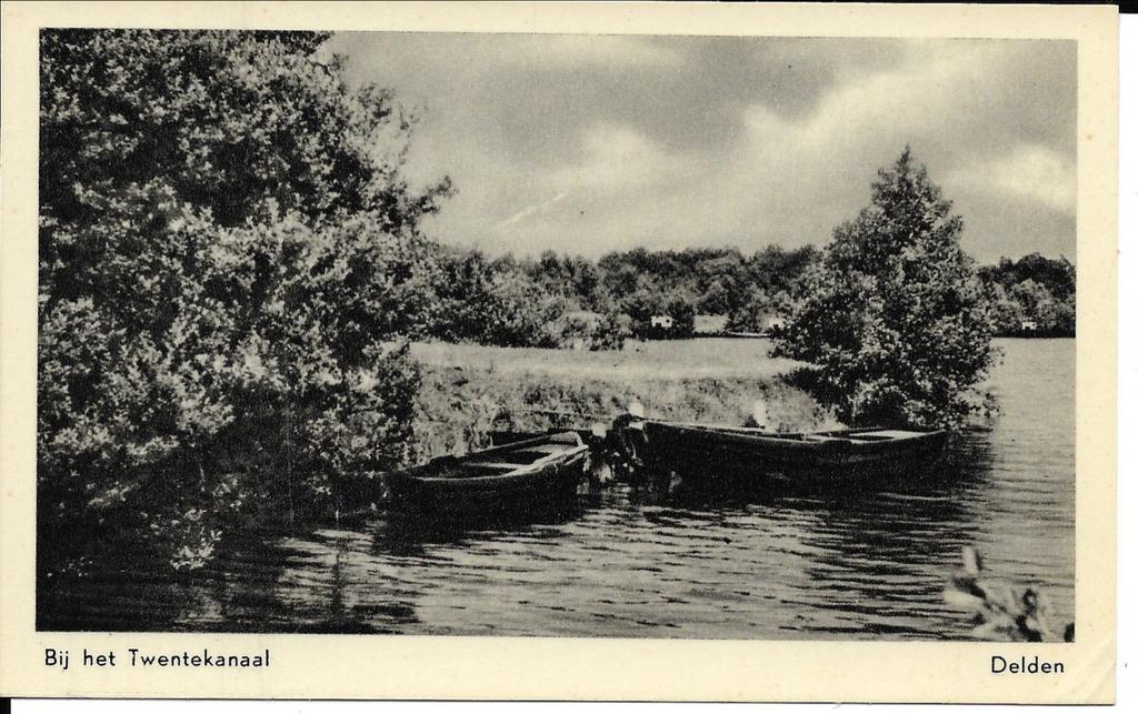 Oude ansichtkaart Twentekanaal Delden met roeiboten, Verzamelen, Ophalen, Overijssel
