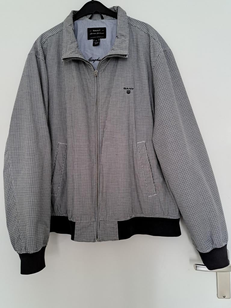Heren zomer jack bl/grijs  Gant mt 2XL, Ophalen of Verzenden, Zo goed als nieuw, Overige maten, Grijs