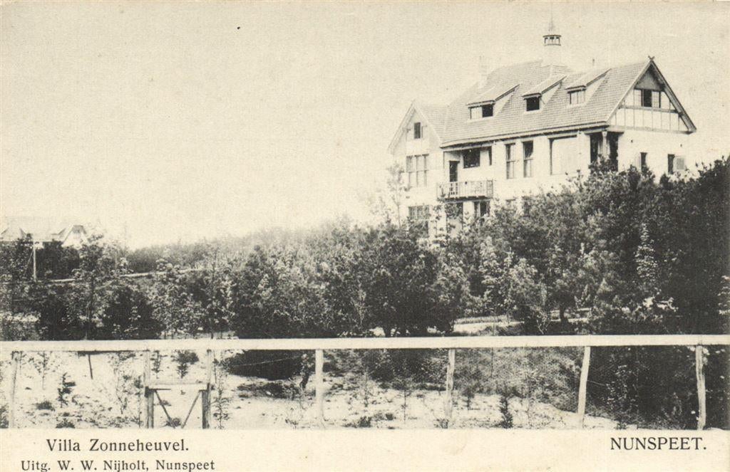 Villa Zonneheuvel. - Nunspeet. - ongelopen, Ophalen of Verzenden, Voor 1920, Ongelopen, Gelderland