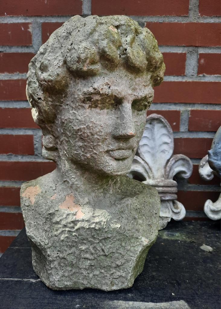 Brocante  beeld. Sober. David tuinbeeld landelijk, Ophalen, Gebruikt, Mens