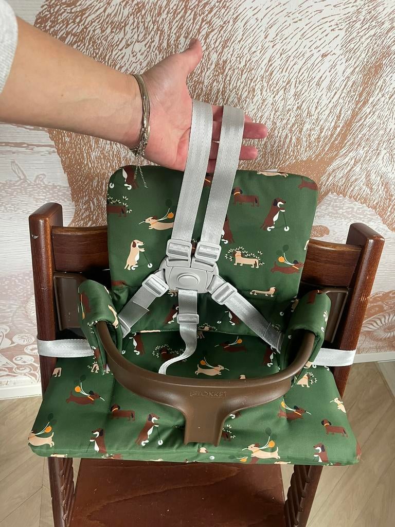 Nieuw!!  Grijs Harnas tuigje voor Stokke Tripp Trapp, Ophalen of Verzenden, Nieuw, Meegroeistoel, Gordel(s)