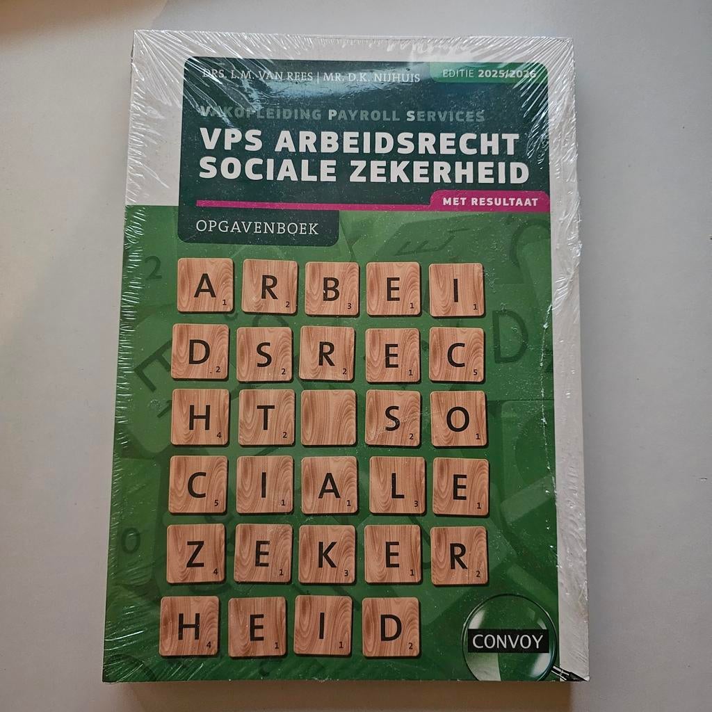 VPS Arbeidsrecht Sociale Zekerheid - Opgavenboek 2025/2026, Boeken, Studieboeken en Cursussen, Ophalen of Verzenden, Nieuw, MBO