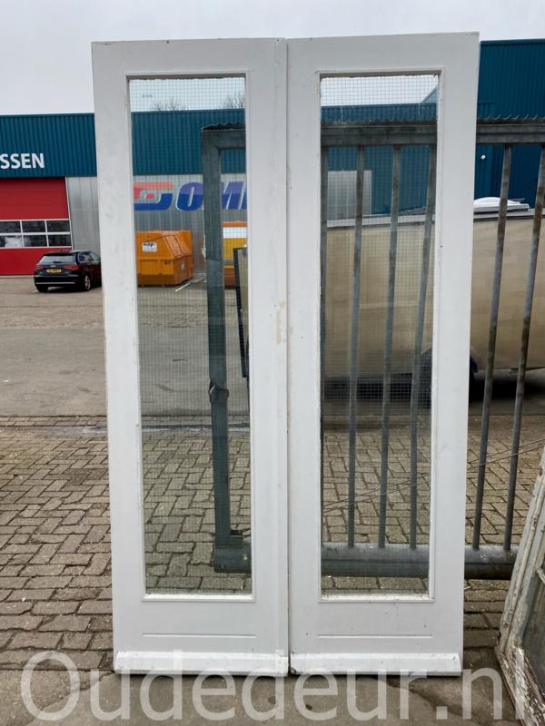 nr. set297 stolpset buitendeuren met draadglas, Niet ingevuld, Niet ingevuld, Niet ingevuld
