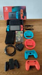Nintendo Switch met accessoires en Luigi's Mansion 3, Spelcomputers en Games, Met games, Met 2 controllers, Ophalen of Verzenden