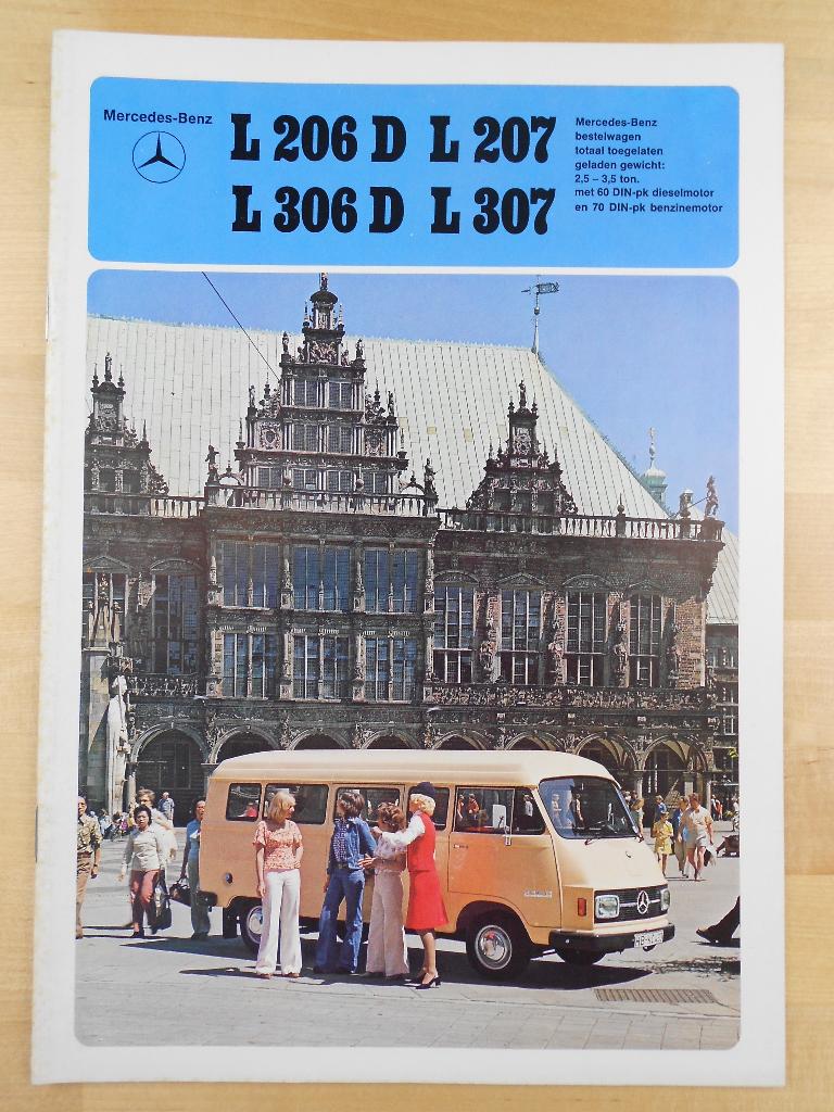 Mercedes 206D 207 306D 307 Brochure 1976 207 307 ( Hanomag ), Zo goed als nieuw, Mercedes-Benz, Mercedes, Ophalen of Verzenden