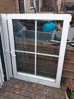 4 grote ramen met kozijn, Doe-het-zelf en Verbouw, Kozijnen en Schuifpuien, Kunststof, Gebruikt, Raamkozijn, Inclusief glas
