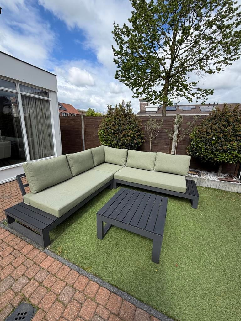 LIFE Outdoor Living Loungeset - All-weather kussens olijfgro, Tuin en Terras, Ophalen, Overige materialen, Gebruikt, 6 zitplaatsen