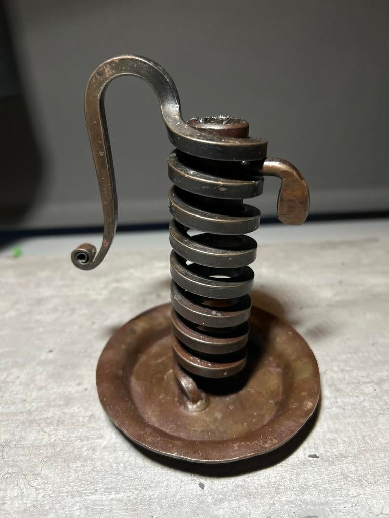 Originele “Rat de Cave” Antieke franse Kaarsenstandaard, Ophalen of Verzenden, Overige materialen