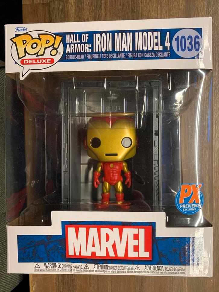 Funko Pop! Deluxe Marvel Iron Man Model 4 (1036), Verzamelen, Poppetjes en Figuurtjes, Nieuw, Ophalen of Verzenden