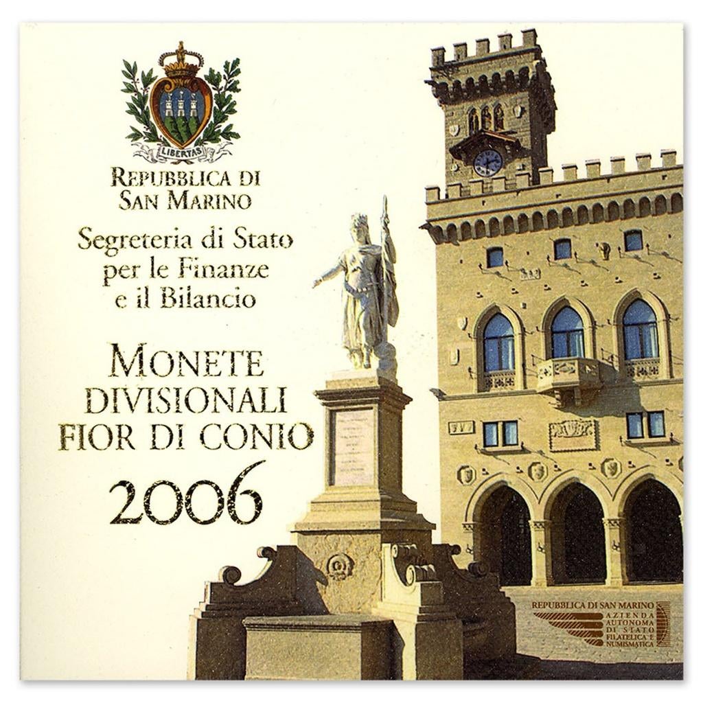 San Marino BU-jaarset 2006 + 5 euro, Setje, Zilver, San Marino, Overige waardes