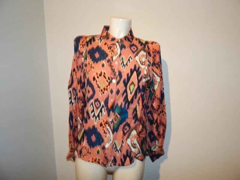 POM Amsterdam ibiza styl blouse kleurrijke print M
