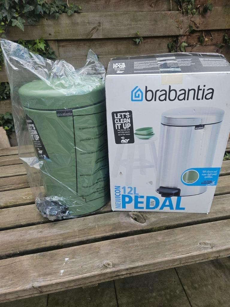 Brabantia Pedaalemmer NewIcon 20 Liter Groen nieuw in doos., Nieuw, Ophalen of Verzenden, Minder dan 10 liter, Metaal