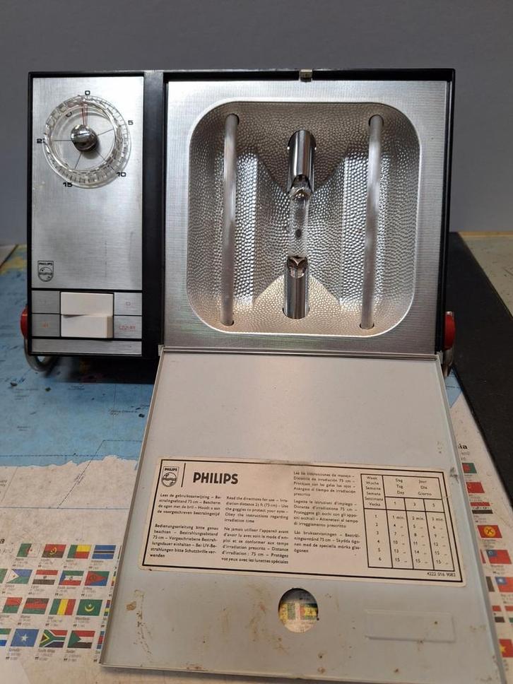 Oude gezichts bruiner, Witgoed en Apparatuur, Zonnebanken en Gezichtsbruiners, Gezichtsbruiner, Minder dan 10 lampen, Ophalen of Verzenden