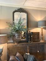 Grote houten spiegel kuifspiegel kruik bank pot kast tafel, Ophalen of Verzenden, Zo goed als nieuw, Rechthoekig, Minder dan 100 cm