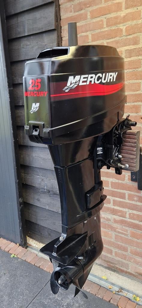 Mercury 25 pk kortstaart op knuppel, Watersport en Boten, Buiten- en Binnenboordmotoren, Ophalen of Verzenden, Zo goed als nieuw