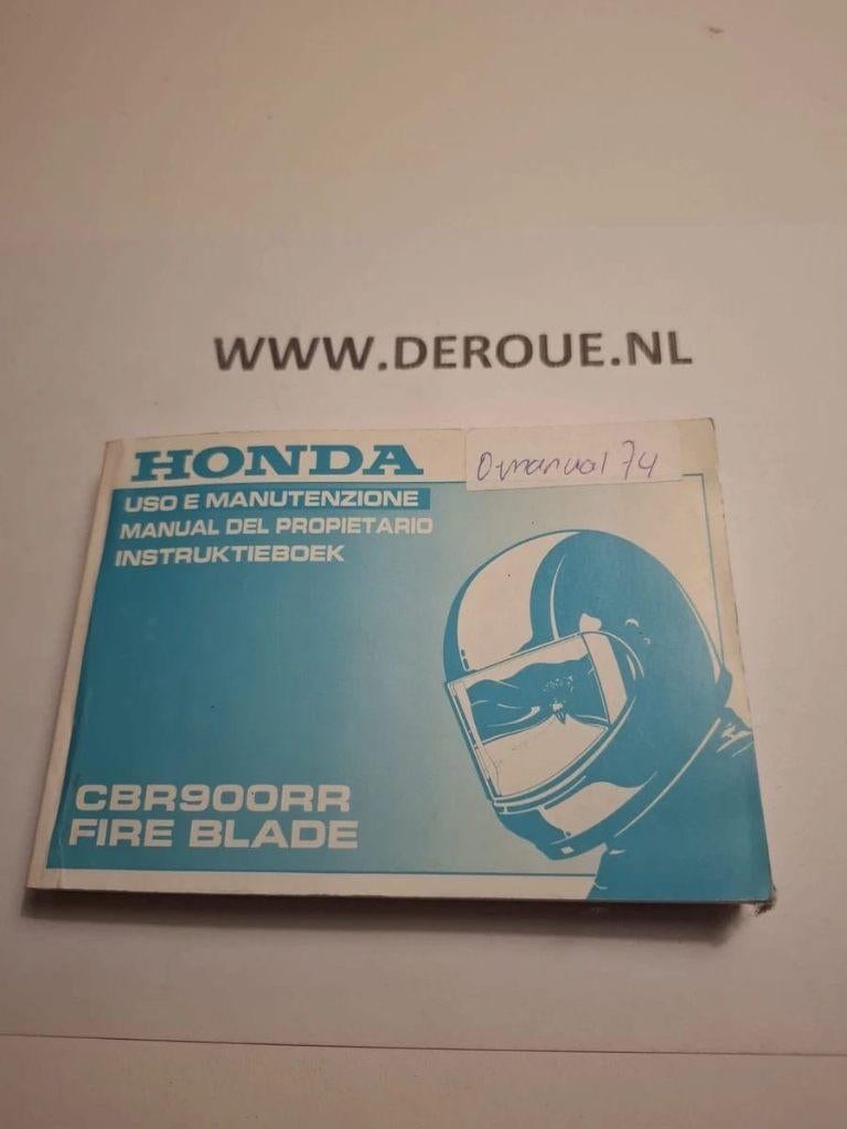 74 0WNERS MANUAL HONDA CBR900RR(T) USED, Ophalen of Verzenden, Honda