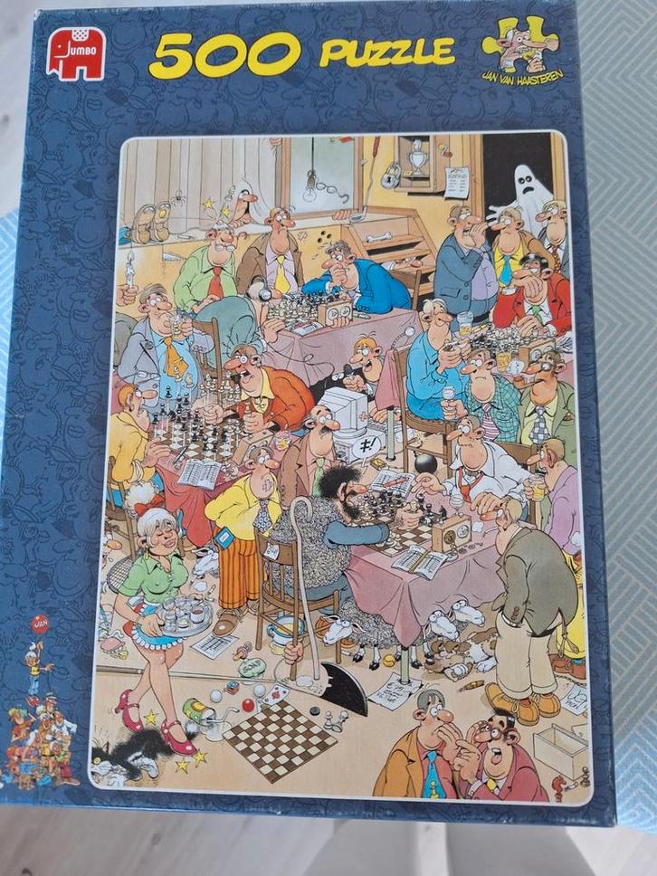 Jumbo Jan van Haasteren 500 stukjes puzzel schaakclub, Hobby en Vrije tijd, Denksport en Puzzels, Gebruikt, Legpuzzel, 500 t/m 1500 stukjes