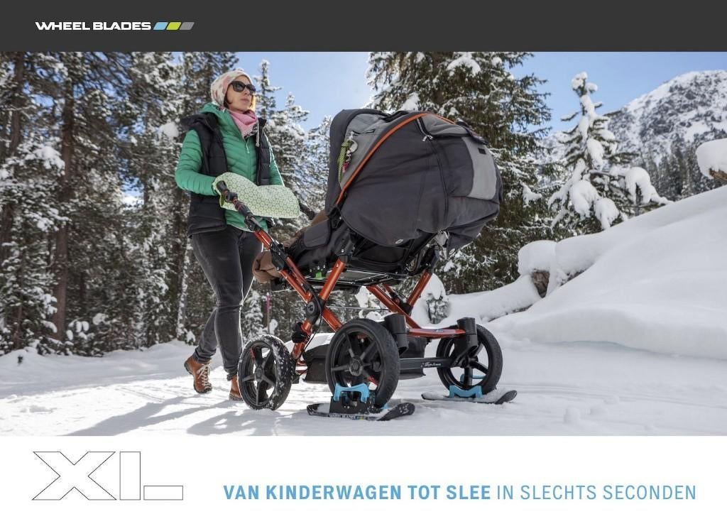Wheelblades XL te huur - ski's voor kinderwagen & rolstoel, Ophalen of Verzenden, Kinderwagen, Overige merken, Luchtbanden