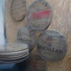 Whiskey/Whisky vat deksels met merknamen. Mancave, decoratie, Ophalen