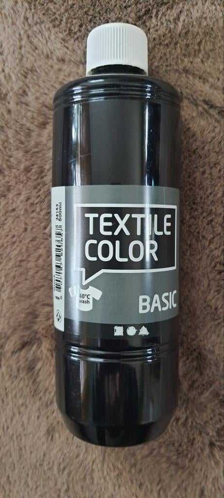 Textielverf Zwart 500ml - Textile Color Basic, Hobby en Vrije tijd, Knutselen, Ophalen of Verzenden