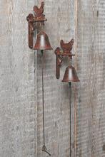 Mooie Bel, Deurbel, Klokje met Haan, Kip, bruin gietijzer, Ophalen of Verzenden, Nieuw