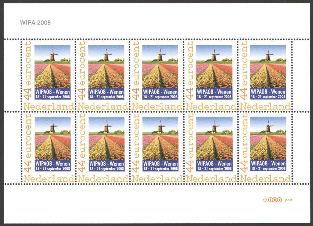 Postzegelbeursvelletje WIPA 2008, Postzegels en Munten, Postzegels | Nederland, Ophalen of Verzenden, Na 1940, Postfris