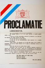 Affiche Proclamatie Bevrijding Nederland | Heruitgave 1994, Zo goed als nieuw, Verzenden, Amsterdam, Nederland