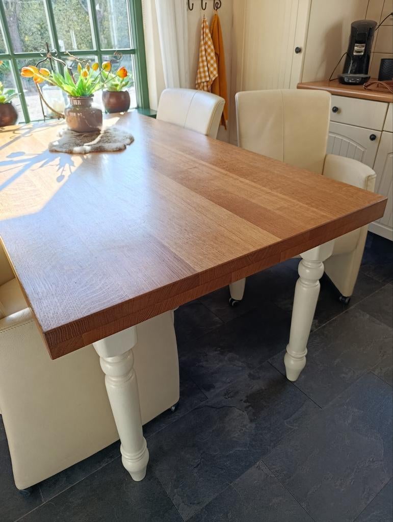 Grote eettafel 190 x 75, Ophalen, Rechthoekig, 150 tot 200 cm, 50 tot 100 cm