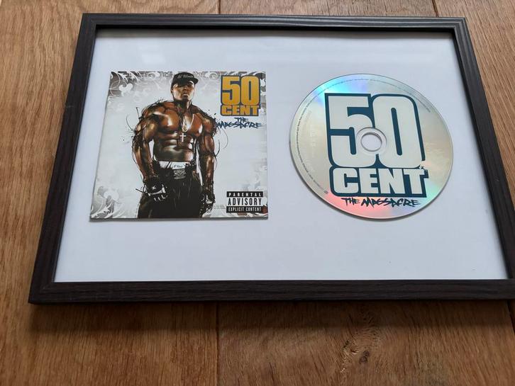 50 Cent - The Massacre CD Ingelijst - A4 Formaat, Cd's en Dvd's, Cd's | Hiphop en Rap, Zo goed als nieuw, 2000 tot heden, Ophalen of Verzenden