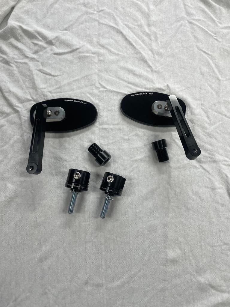 Barracuda b-lux stuur spiegels bar-end mt09, Motoren, Ophalen of Verzenden