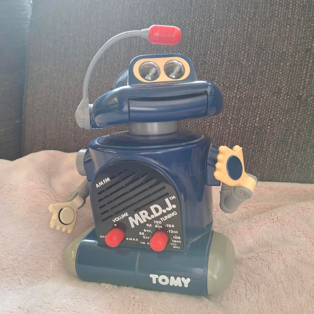 Vintage TOMY Mr. D.J. Robot Radio (Jaren '80) Werkt, Ophalen of Verzenden