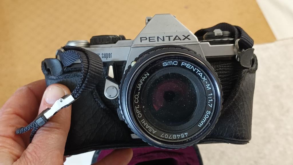 Pentax ME- super, Audio, Tv en Foto, Fotocamera's Analoog, Ophalen of Verzenden, Gebruikt, Spiegelreflex, Pentax