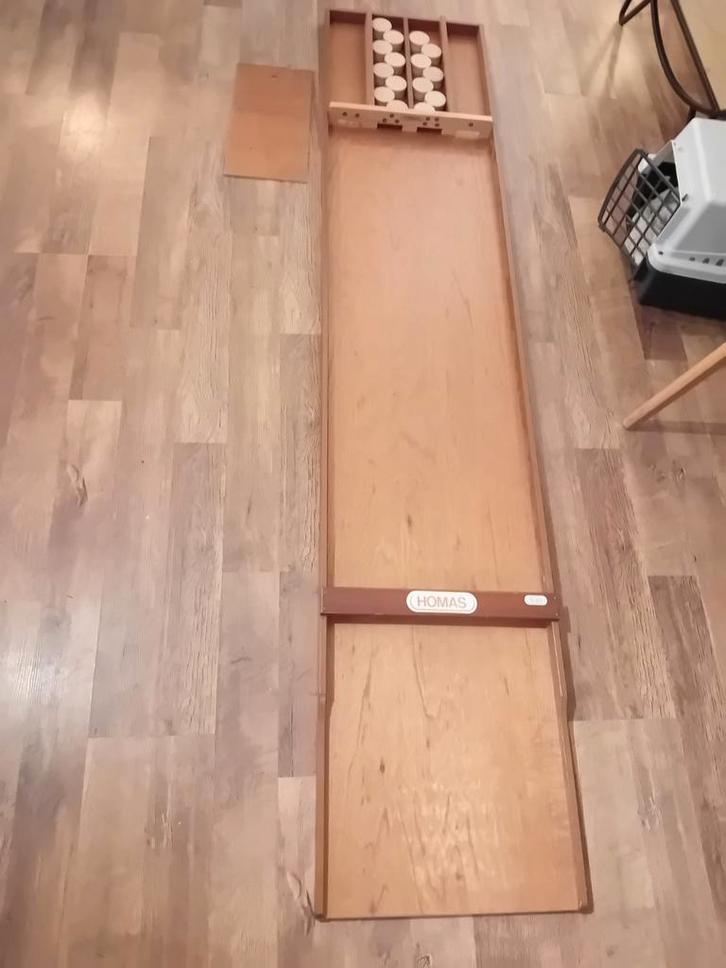 klassieke Homas S25 sjoelbak + 30 sjoelstenen sjoelschijven, Hobby en Vrije tijd, Gezelschapsspellen | Overige, Ophalen