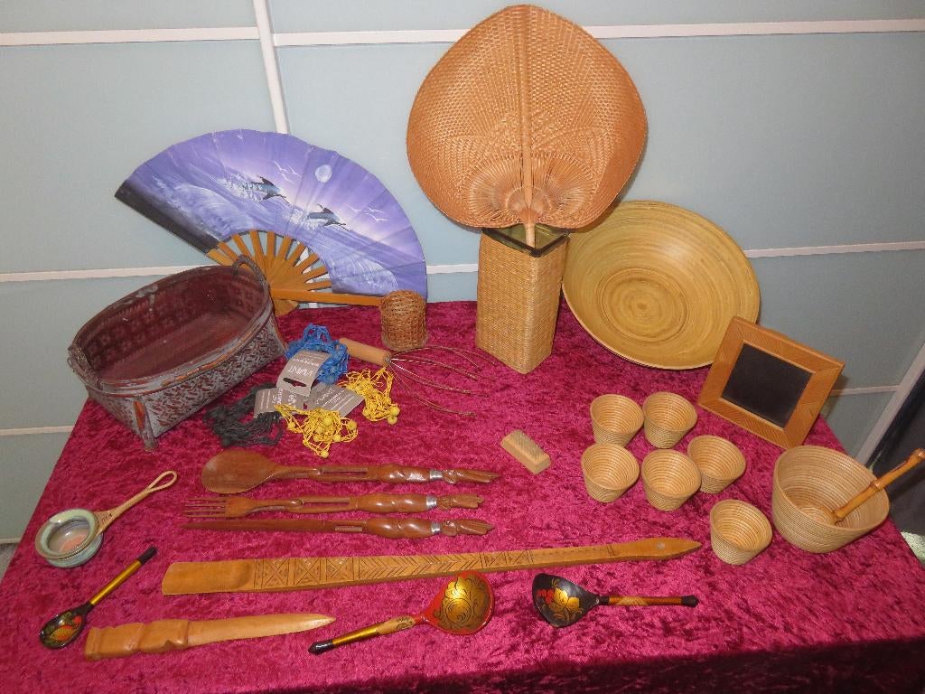 Doos vol met spullen uit de WERELDWINKEL het meeste is nieuw, Ophalen of Verzenden, Nieuw, Natuurlijk materiaal