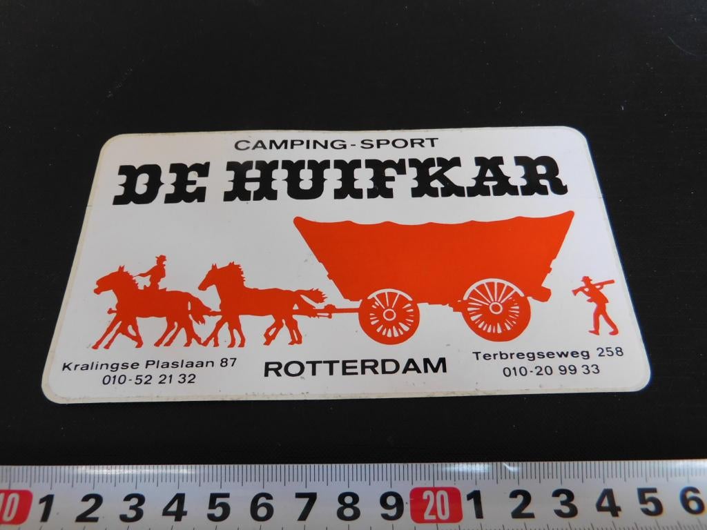 sticker Rotterdam Camping Sport DE HUIFKAR, Ophalen, Zo goed als nieuw