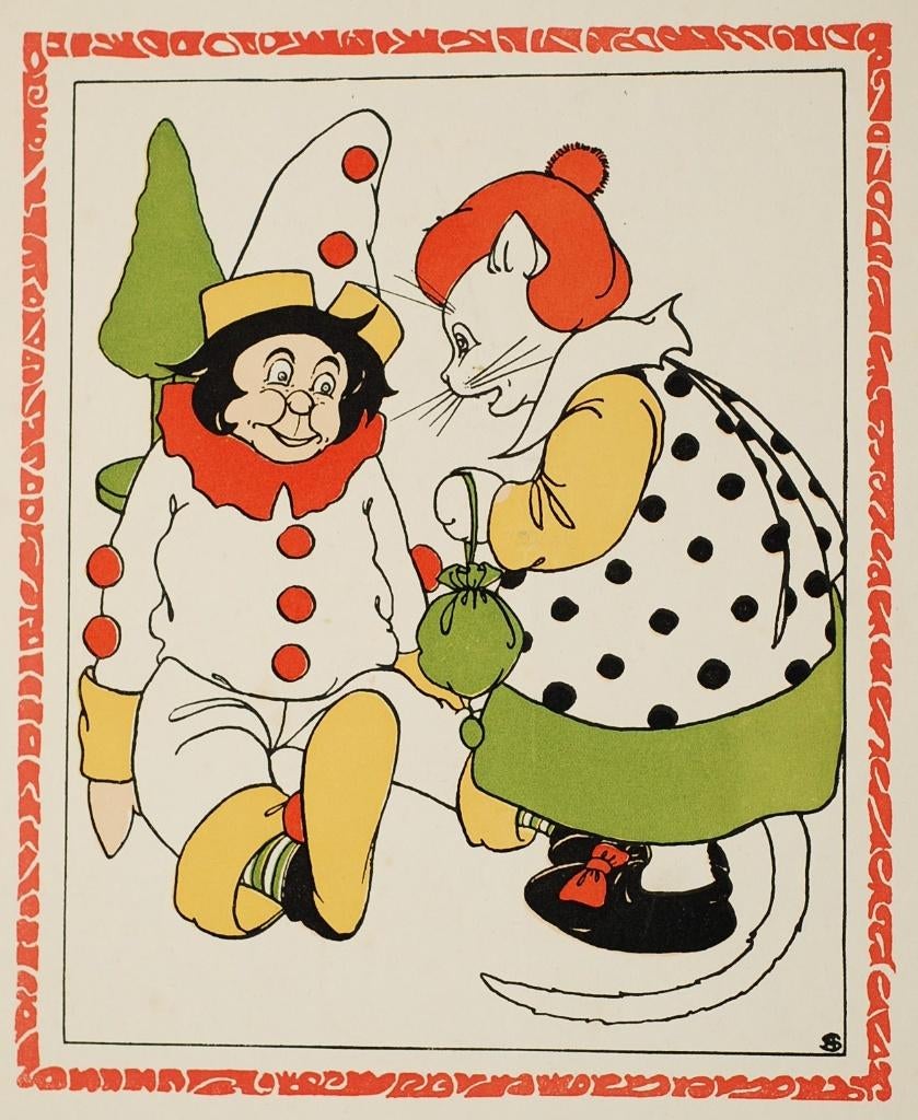 Poes sprookje - Antieke illustratie, Verzenden, Voor 1940, Zo goed als nieuw, Dier