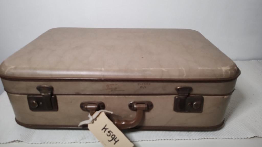 K594 VINTAGE koffer LEJAN, Amsterdam jaren 50 in goede staat, Gebruikt, 50 tot 60 cm, Ophalen of Verzenden, 35 tot 45 cm