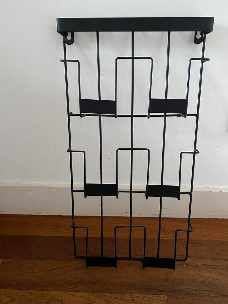 Zwart metalen kaartenrekje / fotorekje, Huis en Inrichting, Ophalen, Zo goed als nieuw