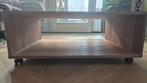 Massief eikenhouten salontafel op wielen, Ophalen