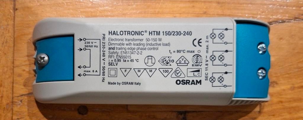 Osram Halotronic HTM 150 Transformator 50-150W Dimbaar, Ophalen of Verzenden, Gebruikt, Overige typen