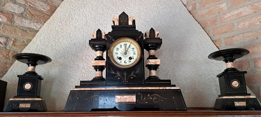 Pendule met twee vazen, Antiek en Kunst, Antiek | Klokken, Ophalen