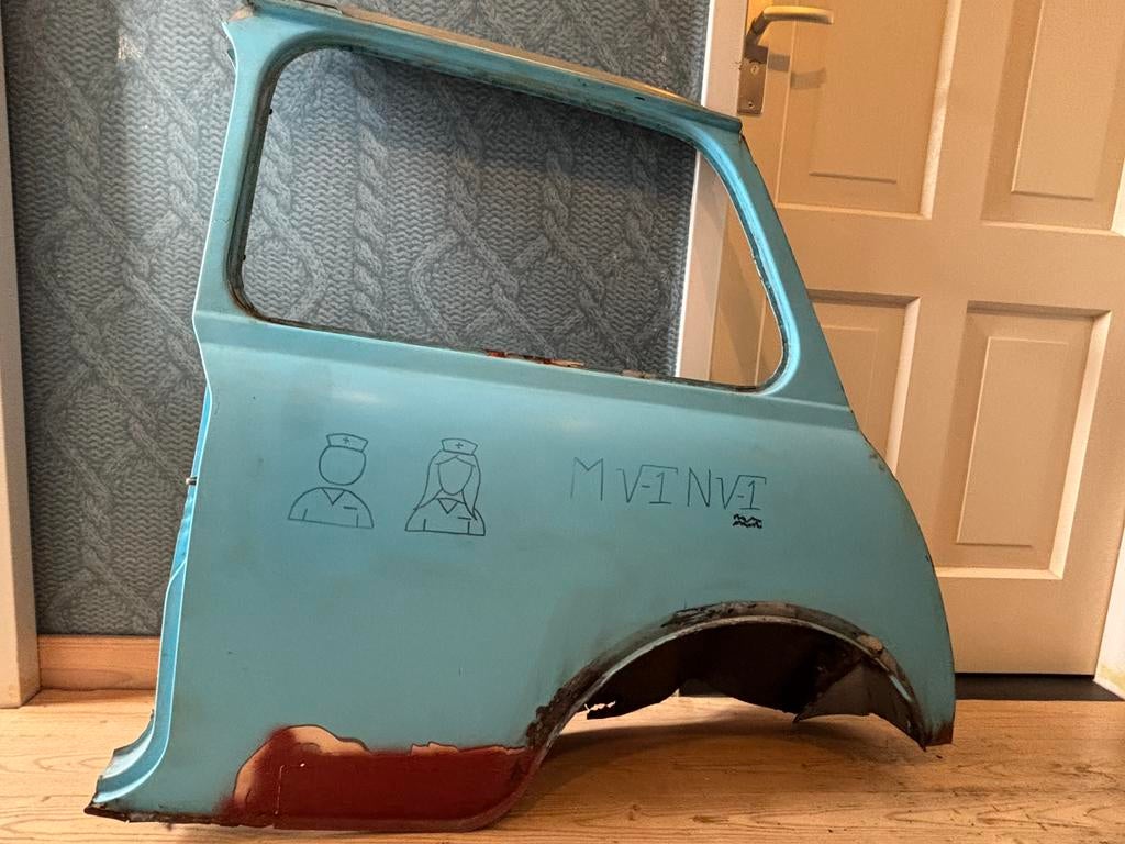 Opruiming Classic Austin Mini Seven achterpanelen lasstukken, Ophalen, Gebruikt, Spatbord, Mini