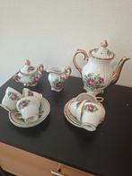 Oud koffieservies met rozen en gouden details, Antiek en Kunst, Antiek | Servies los, Ophalen of Verzenden