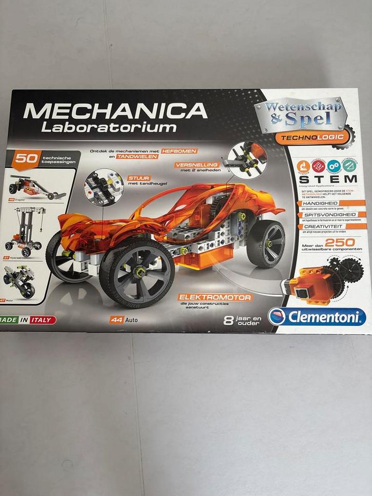Clementoni Mechanica Laboratorium - STEM Bouwset, Kinderen en Baby's, Speelgoed | Bouwstenen, Gebruikt, Overige merken, Ophalen of Verzenden