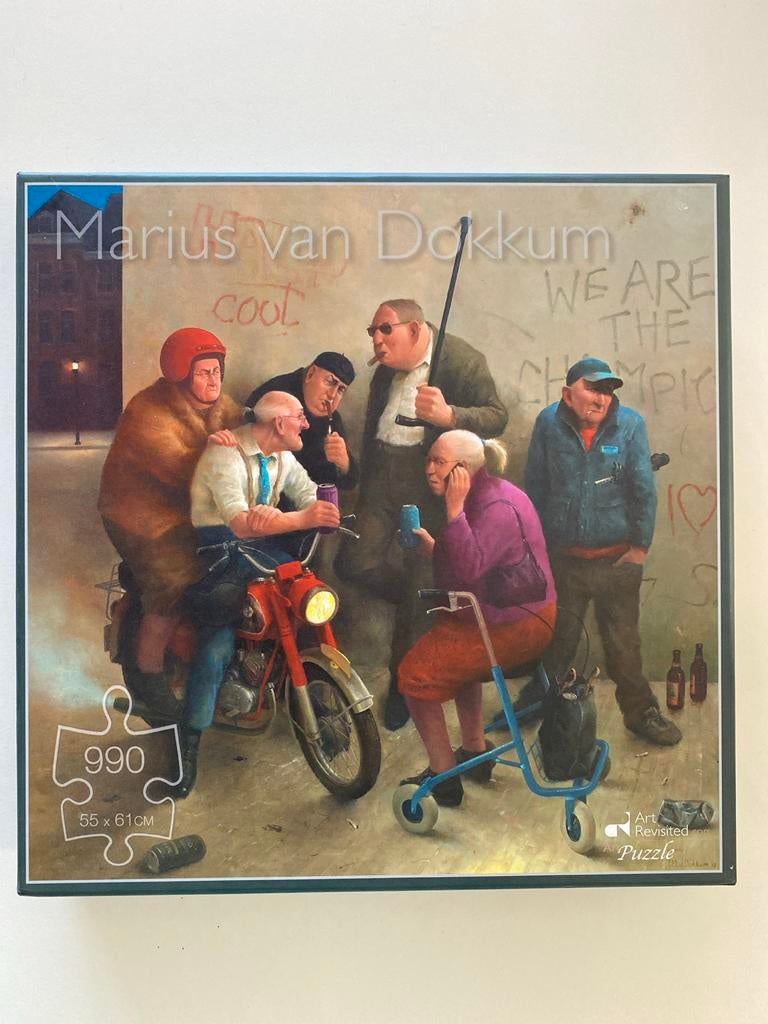 Marius van Dokkum puzzel - Tweede jeugd 990 stukjes, Hobby en Vrije tijd, Ophalen of Verzenden, 500 t/m 1500 stukjes, Zo goed als nieuw