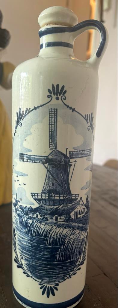 Delfsblauwe jenever fles, Ophalen of Verzenden