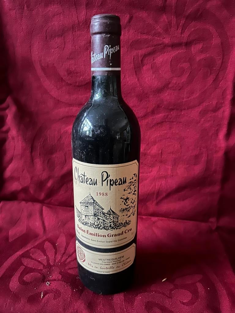 Saint Emilion Grand Cru - Chateau Pipeau 1988, Ophalen of Verzenden, Zo goed als nieuw, Frankrijk, Rode wijn