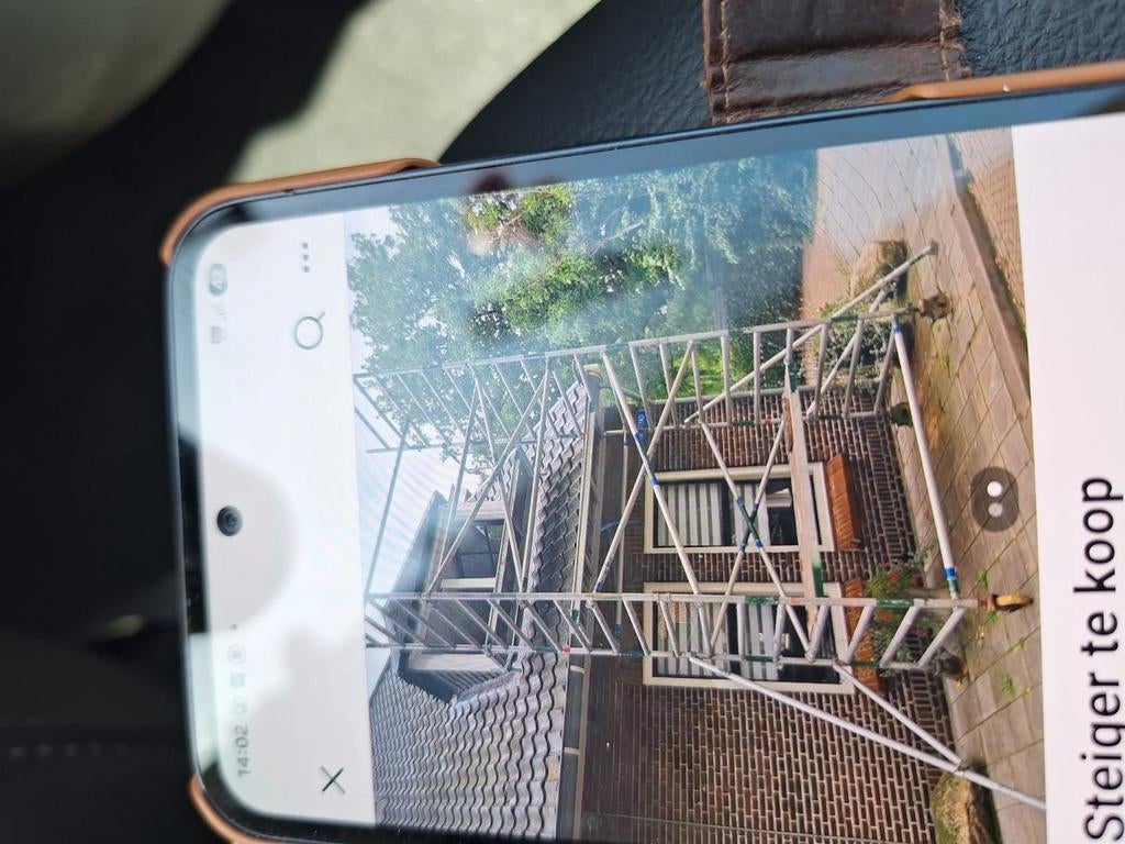 nette steiger 8 meter hoog, Ophalen of Verzenden, Rolsteiger of Kamersteiger, 5 meter of hoger